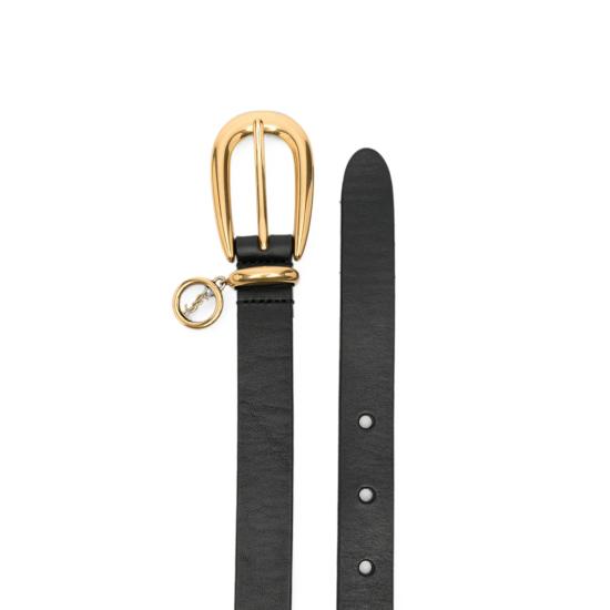 26FW 생로랑 카산드라 참 이롱게이트 버클 씬 벨트 A002NL AAGLS 1000 BLACK - SAINT LAURENT