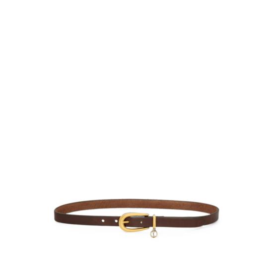 26FW 생로랑 카산드라 참 이롱게이트 버클 씬 벨트 A002NL AAGLS 2596 BROWN