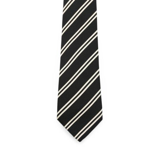 26FW 생로랑 넥타이 A005NE 3YR62 1078 BLACK WHITE - SAINT LAURENT