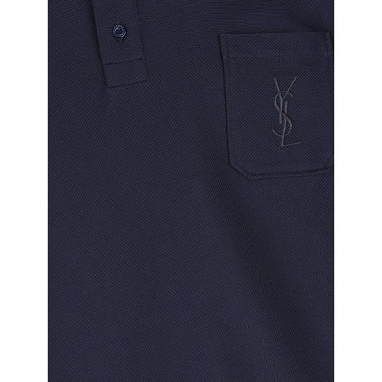 26FW 생로랑 카산드라 코튼 피케 폴로 셔츠 862765 Y38FL 4035 BLUE - SAINT LAURENT