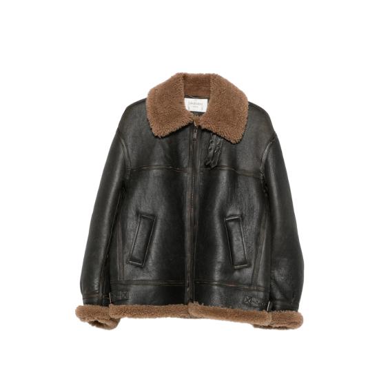 26FW 생로랑 무스탕 A000H8 YCOW2 1161 BLACK