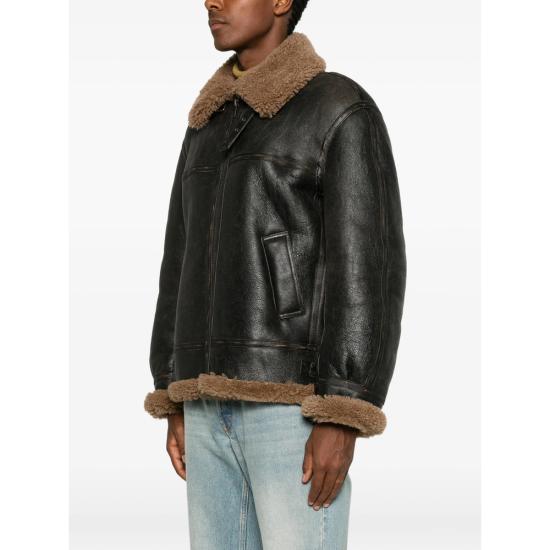 26FW 생로랑 무스탕 A000H8 YCOW2 1161 BLACK - SAINT LAURENT