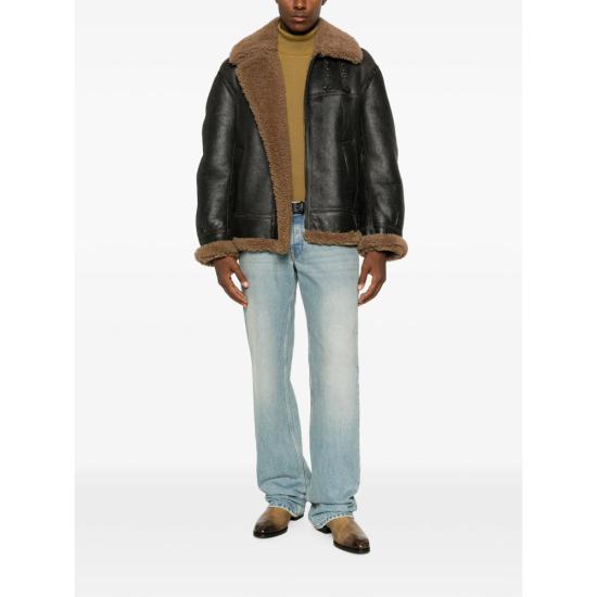 26FW 생로랑 무스탕 A000H8 YCOW2 1161 BLACK - SAINT LAURENT