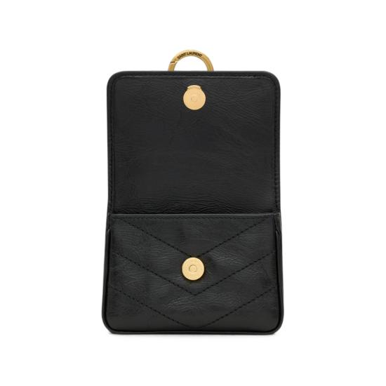 26FW 생로랑 가죽소품 871213 0EN07 1000 BLACK - SAINT LAURENT