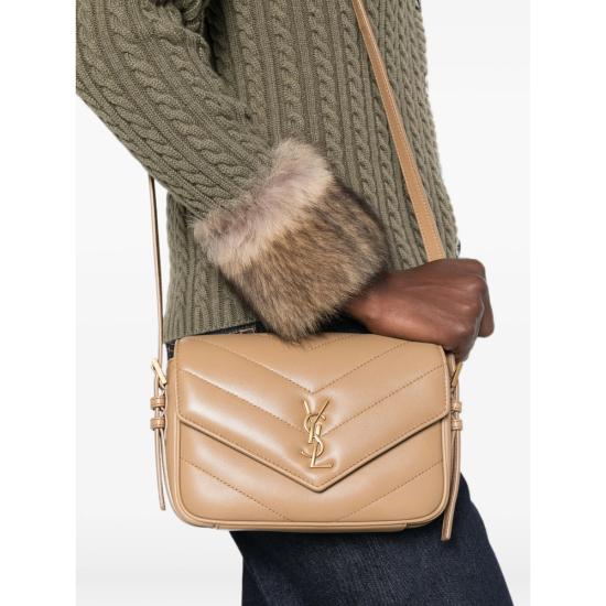 26FW 생로랑 카상드르 루루 토이 퀼팅 양가죽 숄더백 873156 AAEAX 2357 NEUTRALS - SAINT LAURENT