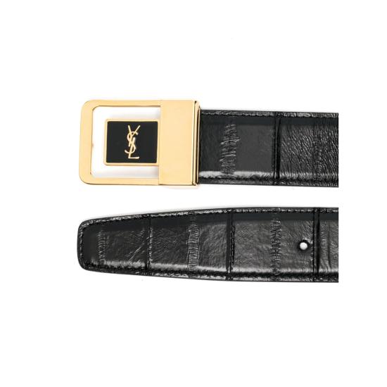 26FW 생로랑 레귤러 벨트 732556 EABCU 1000 BLACK - SAINT LAURENT