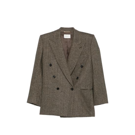 26FW 생로랑 수트 자켓 859880 Y3L22 2012 BROWN