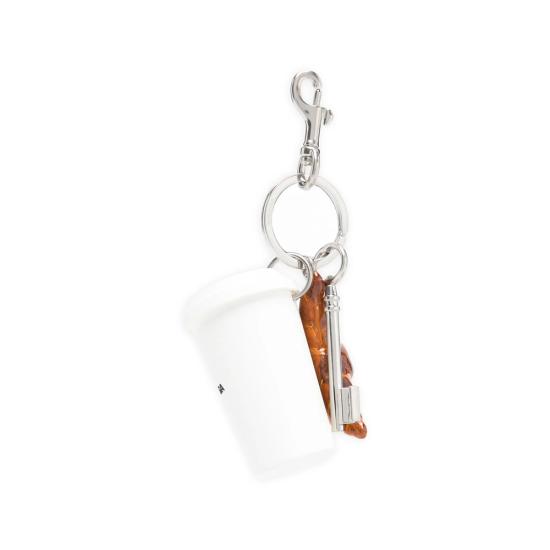 26FW 발렌시아가 커피 컵 참 키링 873198 2ACMA 8486 WHITE BROWN - BALENCIAGA