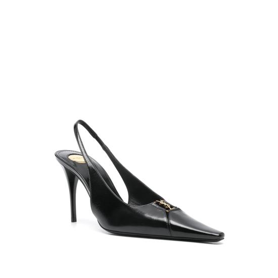 26FW 생로랑 베이비론 브레테유 슬링백 펌프스 806685 AAEHI 1000 BLACK - SAINT LAURENT