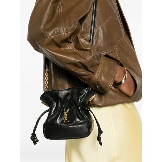 26FW 생로랑 램스킨 제이미 미니 숄더 파우치 859174 AAB32 1000 BLACK - SAINT LAURENT