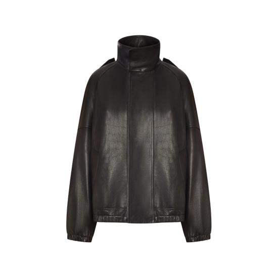 26FW 생로랑 가죽 자켓 858507 YCNF2 1000 BLACK