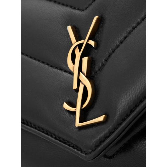 26FW 생로랑 카상드르 루루 토이 퀼팅 양가죽 숄더백 873156 AAEAX 1000 BLACK - SAINT LAURENT