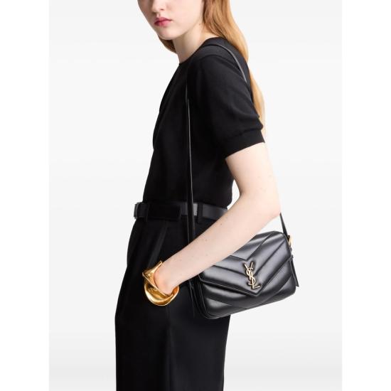 26FW 생로랑 카상드르 루루 토이 퀼팅 양가죽 숄더백 873156 AAEAX 1000 BLACK - SAINT LAURENT