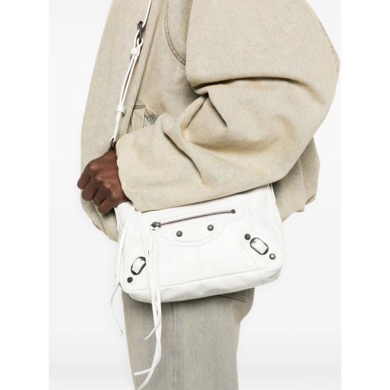 26FW 발렌시아가 르 시티 모토 미니백 866122 2ABEK 9001 WHITE - BALENCIAGA