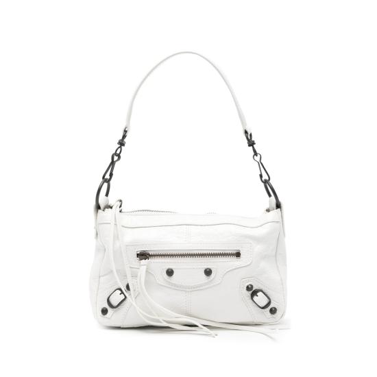 26FW 발렌시아가 르 시티 모토 미니백 866122 2ABEK 9001 WHITE
