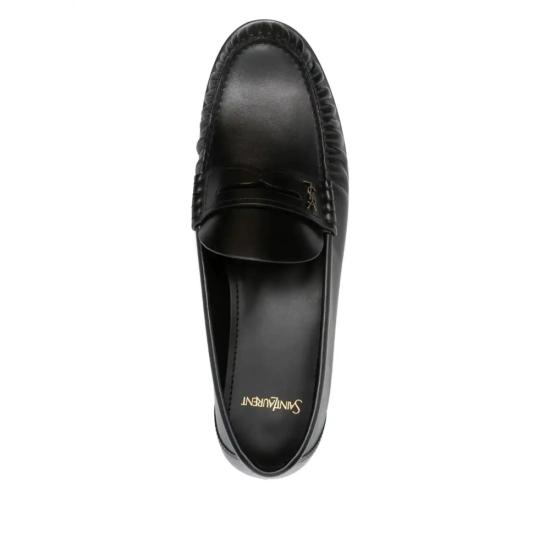 26FW 생로랑 스무스 레더 카산드라 로퍼 820618 AAELH 1000 BLACK - SAINT LAURENT