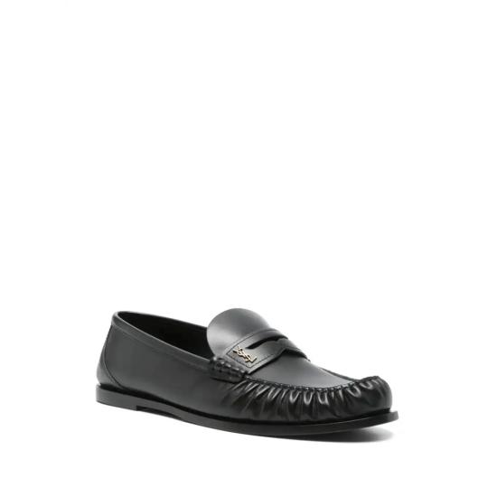 26FW 생로랑 스무스 레더 카산드라 로퍼 820618 AAELH 1000 BLACK - SAINT LAURENT