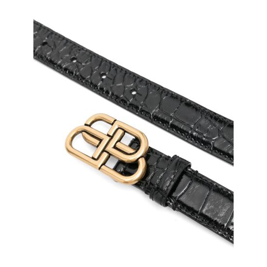 26FW 발렌시아가 레귤러 벨트 581690 1LR04 1000 BLACK - BALENCIAGA