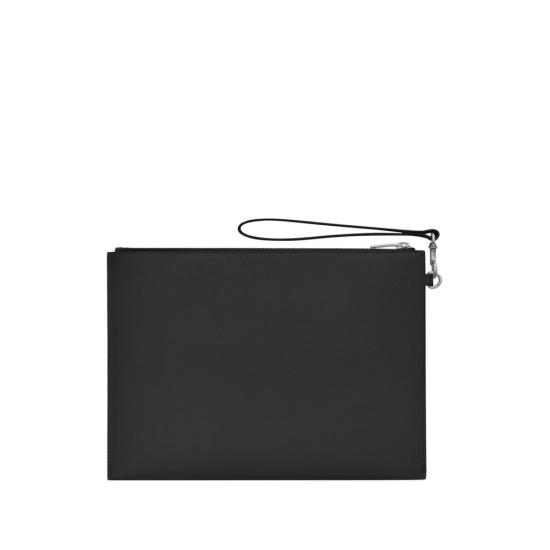 26FW 생로랑 엠보스 레더 파리 지퍼 태블릿 홀더 683865 BTY0N 1000 BLACK - SAINT LAURENT