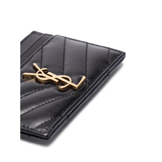 26FW 생로랑 카산드라 마틀라세 카드 케이스 423291 AAA44 1000 BLACK - SAINT LAURENT
