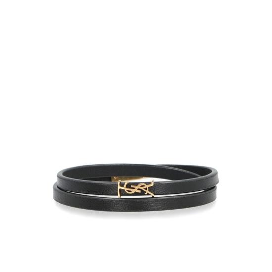 26FW 생로랑 브레이슬릿 745602 BL40J 1000 BLACK GOLD