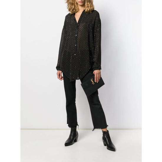 26FW 생로랑 업타운 파우치 클러치백 565739 1GF0J 1000 BLACK - SAINT LAURENT