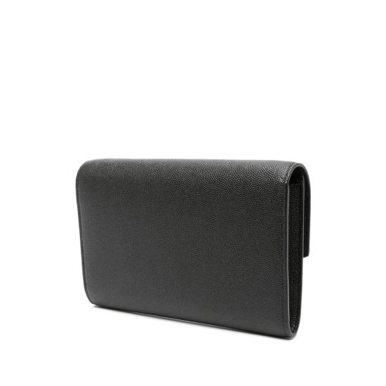 26FW 생로랑 그레인 레더 업타운 체인 지갑 607788 1GF0J 1000 BLACK - SAINT LAURENT