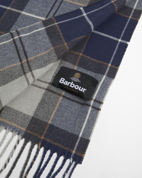 26FW 바버 Galingale 갈링게일 타탄 체크 머플러 USC0300 USC TN38 GREY MIDNIGHT TARTAN - BARBOUR