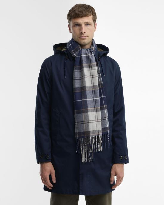 26FW 바버 Galingale 갈링게일 타탄 체크 머플러 USC0300 USC TN38 GREY MIDNIGHT TARTAN - BARBOUR