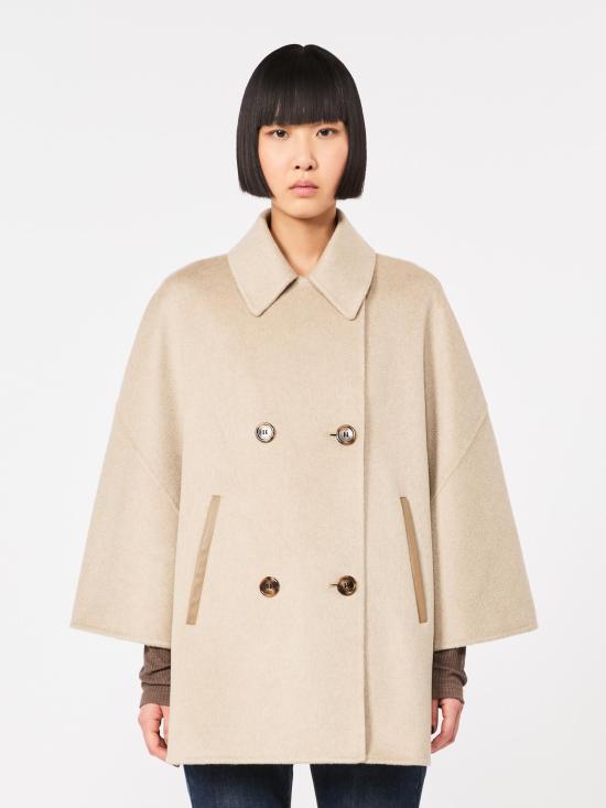 26FW 막스마라 드롭 숄더 더블 브레스트 캐시미어 트렌치 코트 2624736111600 032 BEIGE