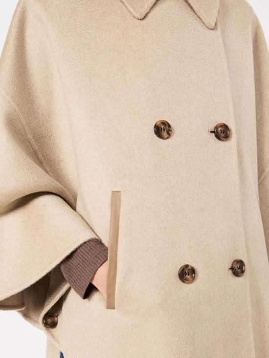 26FW 막스마라 드롭 숄더 더블 브레스트 캐시미어 트렌치 코트 2624736111600 032 BEIGE - MAX MARA