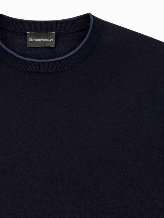 26FW 엠포리오 아르마니 스웨터 EM006225AF27805UB118 BLUE - EMPORIO ARMANI