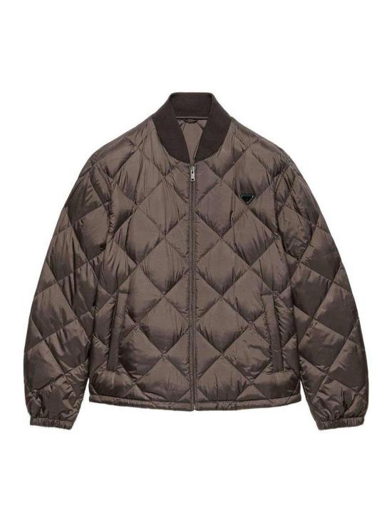 26FW 프라다 테크니컬 패브릭 쇼트 다운 자켓 SGD25717YXSOOOF0414 BROWN