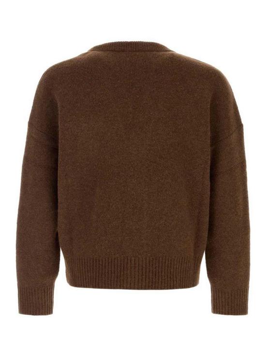 26FW 아미 빅 하트 로고 알파카 니트 가디건 UKC365KN0135A362 BROWN - AMI