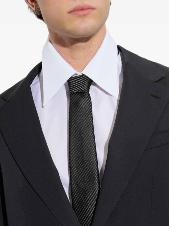26FW 조르지오 아르마니 넥타이 GM000800TE22456FC027 BLACK - GIORGIO ARMANI