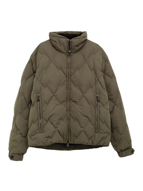 26FW 몽클레어 브라만스 다이아몬드 퀼티드 숏 다운 자켓 L20971A0003059876825 DARK GREEN