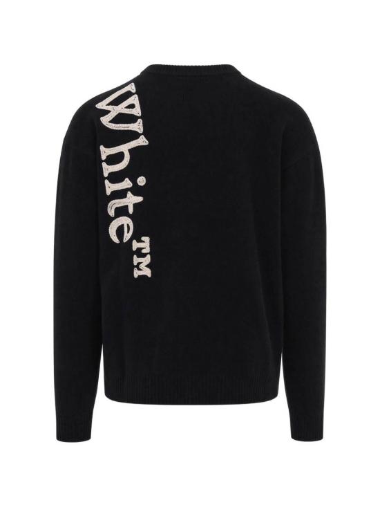 26FW 오프화이트 스웨터 OMHE213F26KNI00100001 BLACK - OFF WHITE