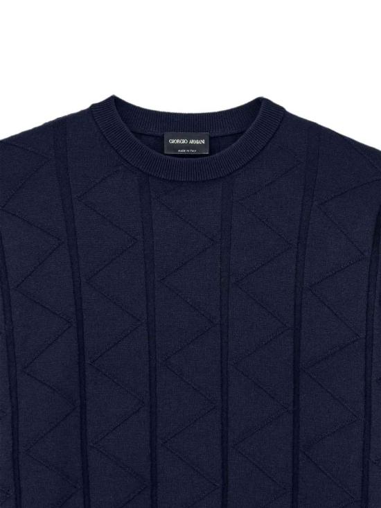 26FW 조르지오 아르마니 스웨터 GM003944AF28177U8139 BLUE - GIORGIO ARMANI