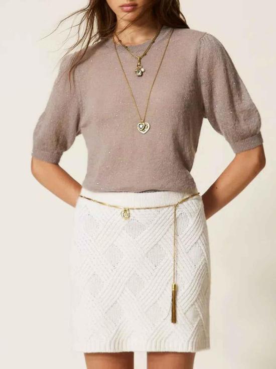 26FW 트윈셋 숏 원피스 262TT335200282 WHITE - TWINSET