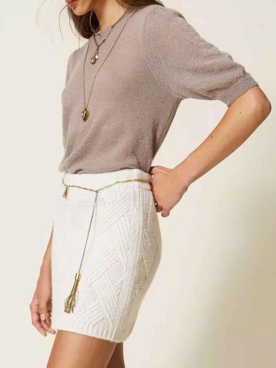 26FW 트윈셋 숏 원피스 262TT335200282 WHITE - TWINSET