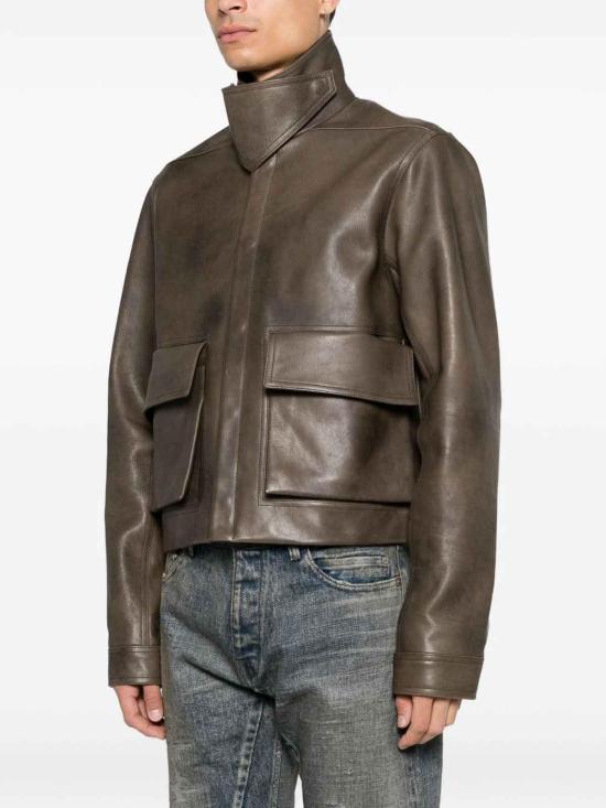 26FW 릭 오웬스 타워 앨리스 레더 재킷 RR02F4705LCD39 BLACK - RICK OWENS