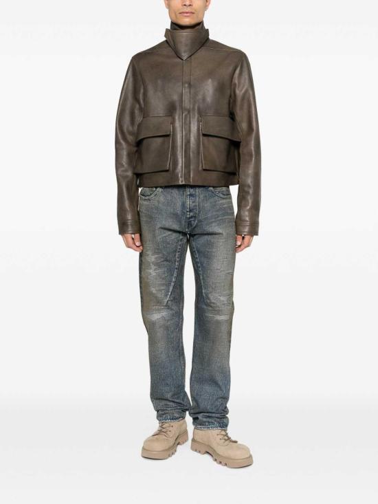 26FW 릭 오웬스 타워 앨리스 레더 재킷 RR02F4705LCD39 BLACK - RICK OWENS