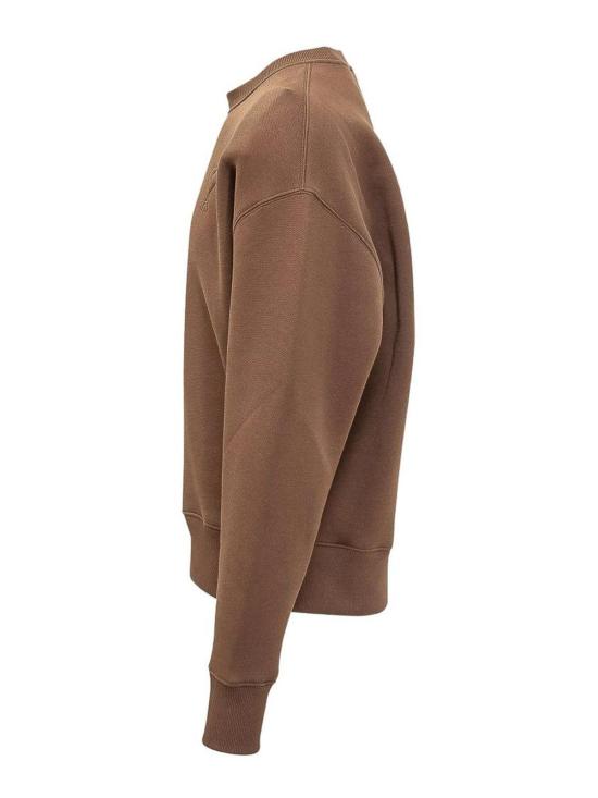 26FW 아미 톤온톤 하트 로고 코튼 스웨트셔츠 USW7557492221 BROWN - AMI