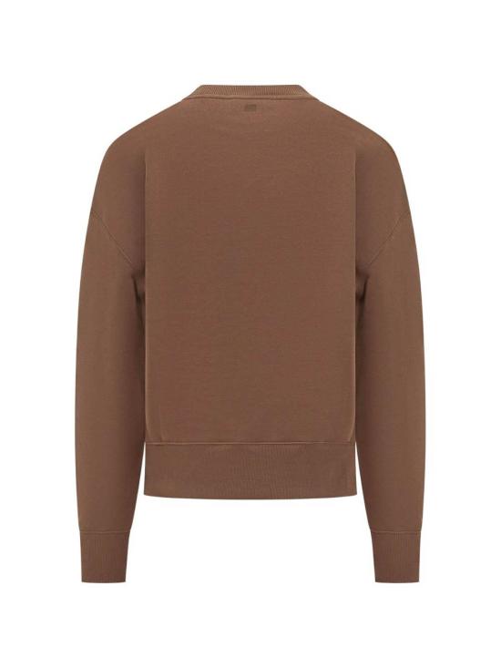 26FW 아미 톤온톤 하트 로고 코튼 스웨트셔츠 USW7557492221 BROWN - AMI