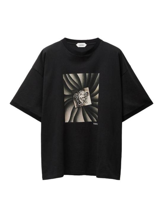 26FW 베르사체 반팔 티셔츠 10260931A187341B000 BLACK