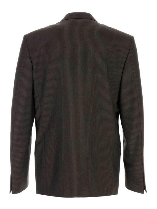 26FW 구찌 핀스트라이프 울 모헤어 재킷 865194ZAUV62062 DARK BROWN - GUCCI