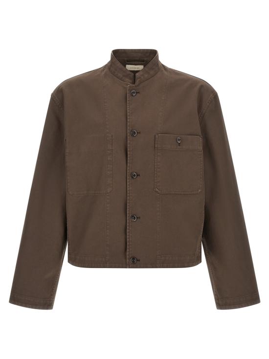 26FW 르메르 헤비 코튼 트윌 스탠드 칼라 재킷 OW1289LF1452BR489 Brown