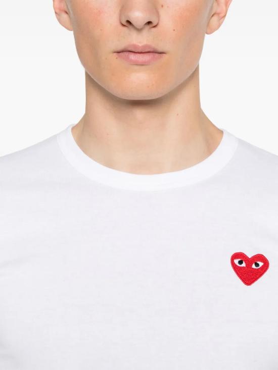 26FW 꼼데가르송 반팔 티셔츠 AX T244 051 WHITE - COMME DES GARCONS