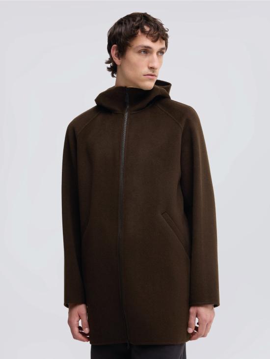 26FW 아스페시 자켓 Double di Lana Marrone의 Giubbotto 미디 콘 카푸치오