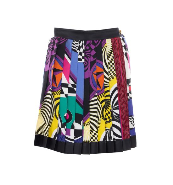 26FW 베르사체 미디 스커트 1000829 1A192885X000 MULTICOLOR